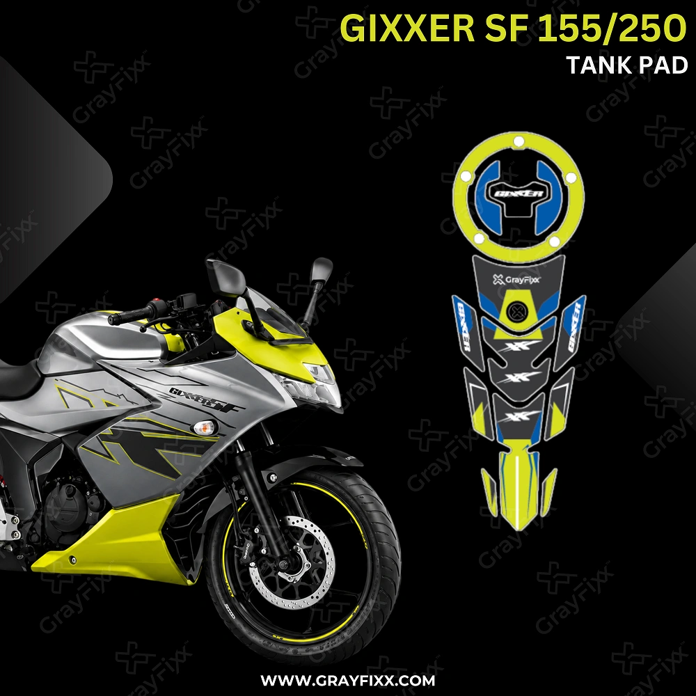 Gixxer SF Half Tank Pad | Half Tank Pad Compatible with Gixxer SF, Premium Finish, Waterproof, Pack of 1